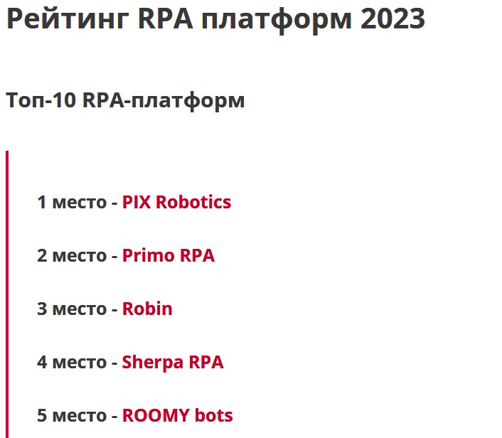 Новый рейтинг RPA платформ 202﻿3